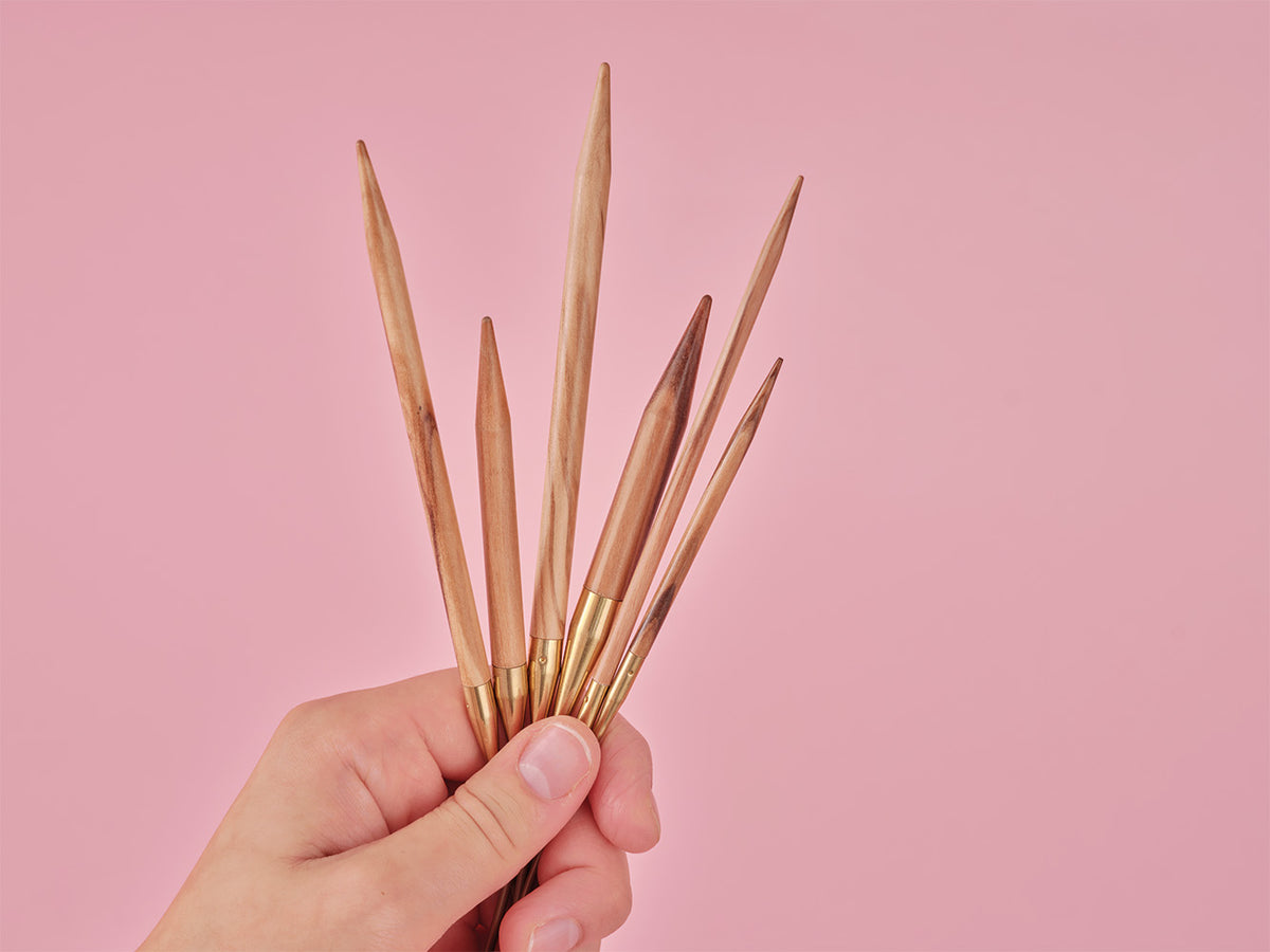 Nature Olive Wood Circular Knitting Needles