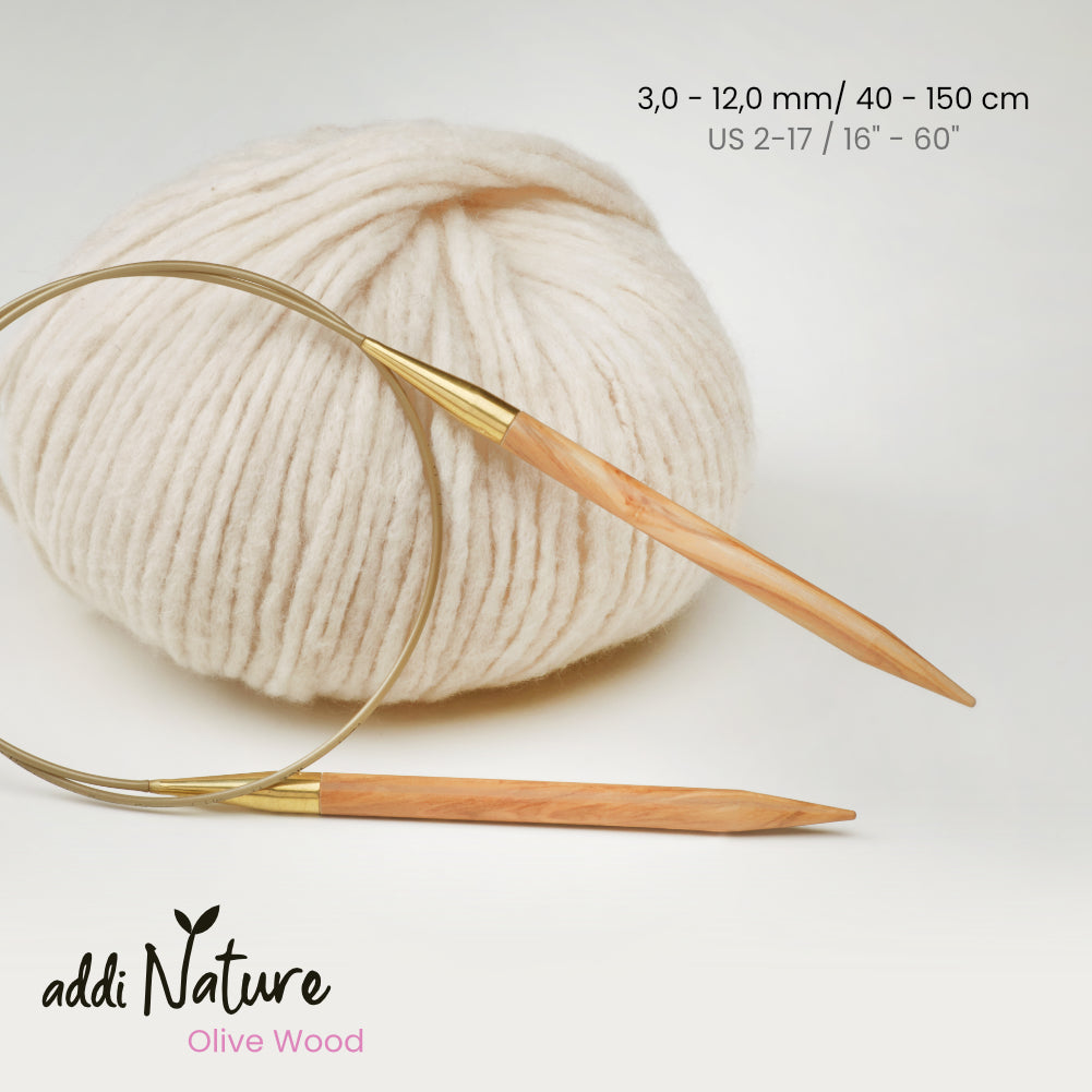 Nature Olive Wood Circular Knitting Needles