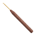 Nature Walnut Gold Crochet Hooks
